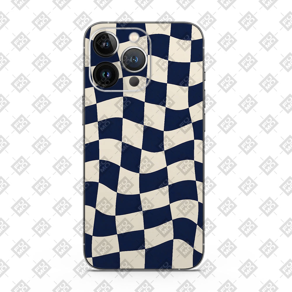 Wavy Checkerboard Mobile Skin