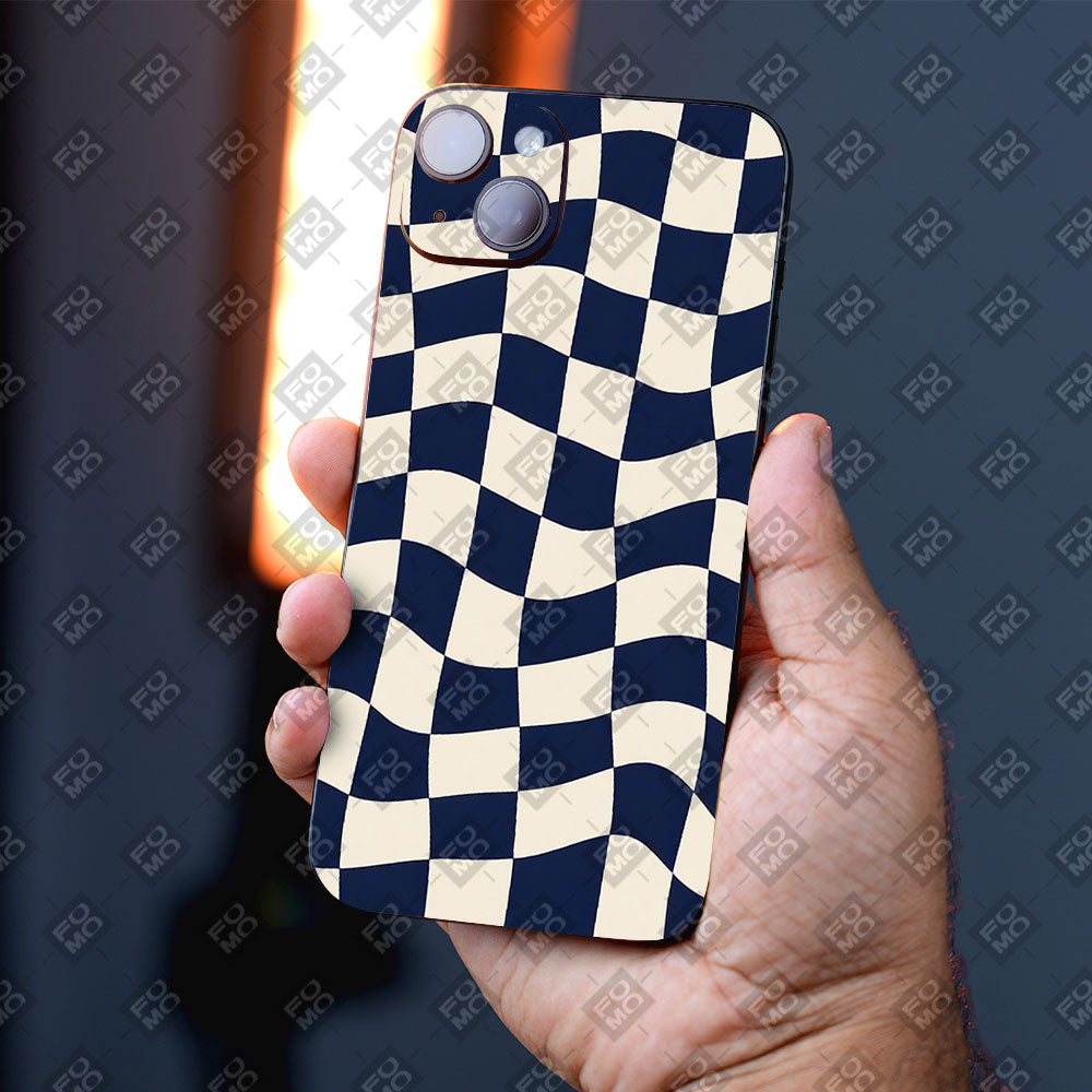 Wavy Checkerboard Mobile Skin
