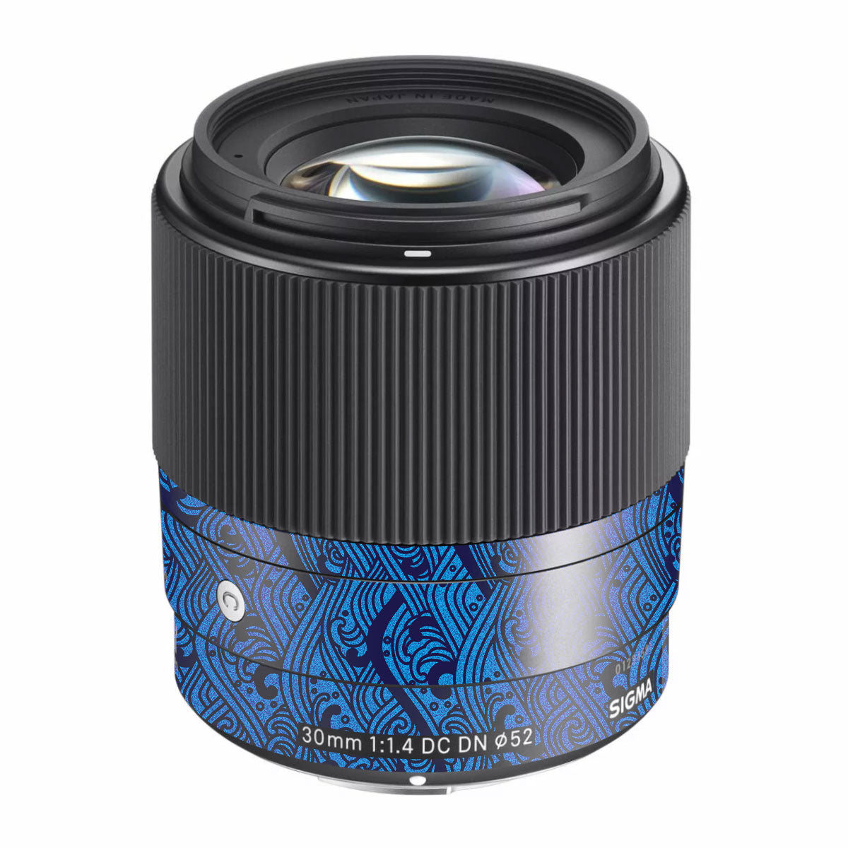 Textured Ocean Wave Blue Sigma 30mm F/1.4 DC DN Sony E Camera Lens Skin