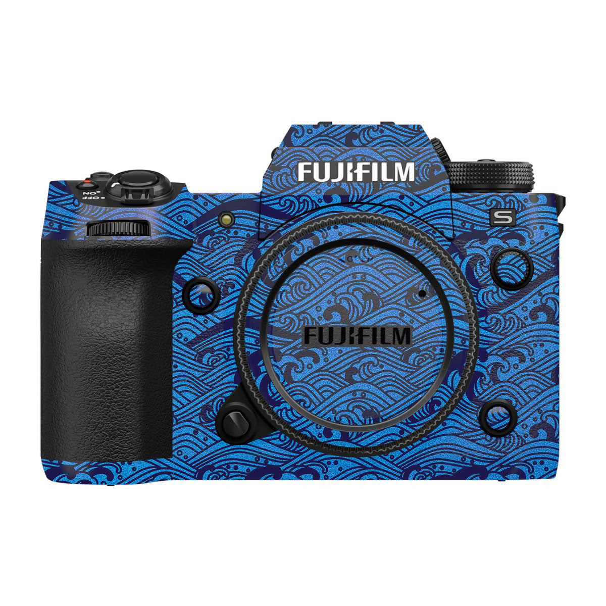 Textured Ocean Wave Blue Fujifilm X-H2S Camera Skin