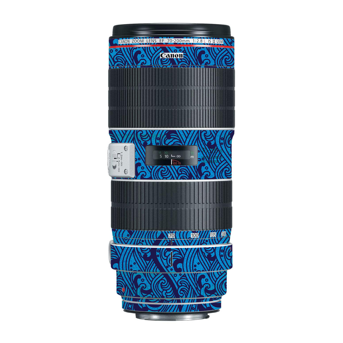 Textured Ocean Wave Blue Canon EF 70-200mm F/2.8L IS III USM Camera Lens Skin