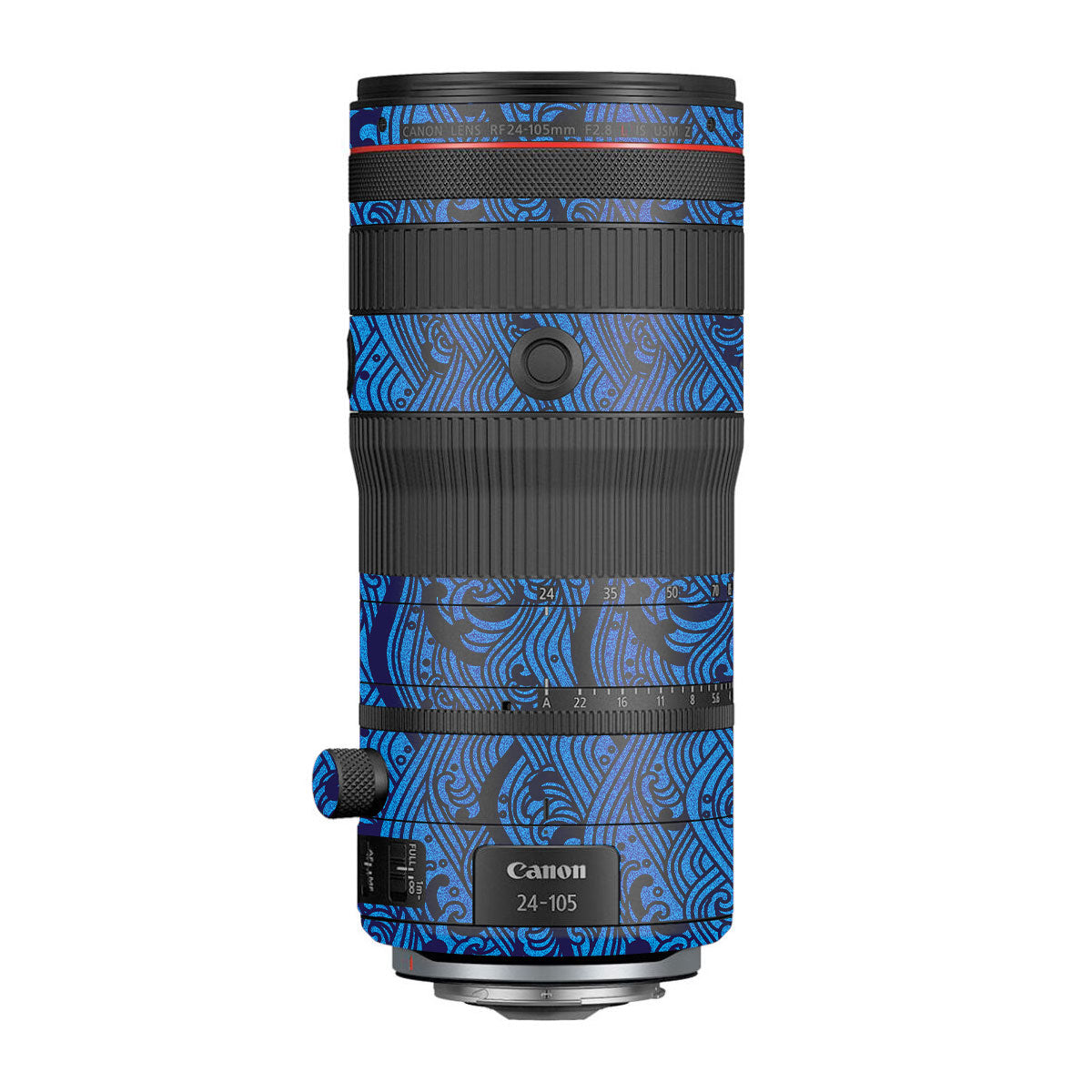 Textured Ocean Wave Blue Canon RF 24-105mm F/2.8 L IS USM Z Camera Lens Skin