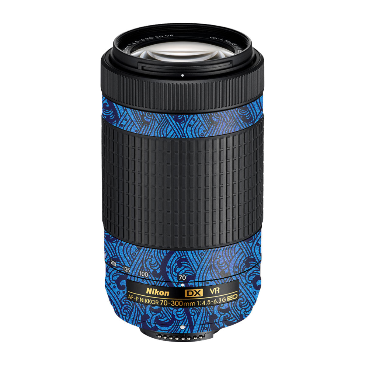 Textured Ocean Wave Blue Nikon AF-P Nikkor 70-300mm F/4.5-6.3G ED VR Camera Lens Skin