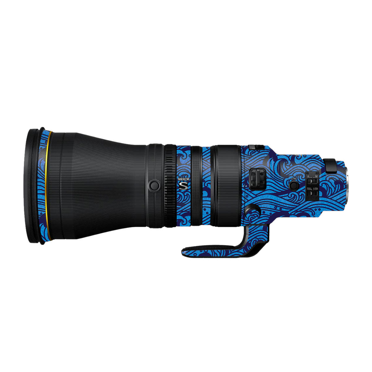 Textured Ocean Wave Blue Nikon Nikkor Z 600mm F/4 TC VR S Camera Lens Skin