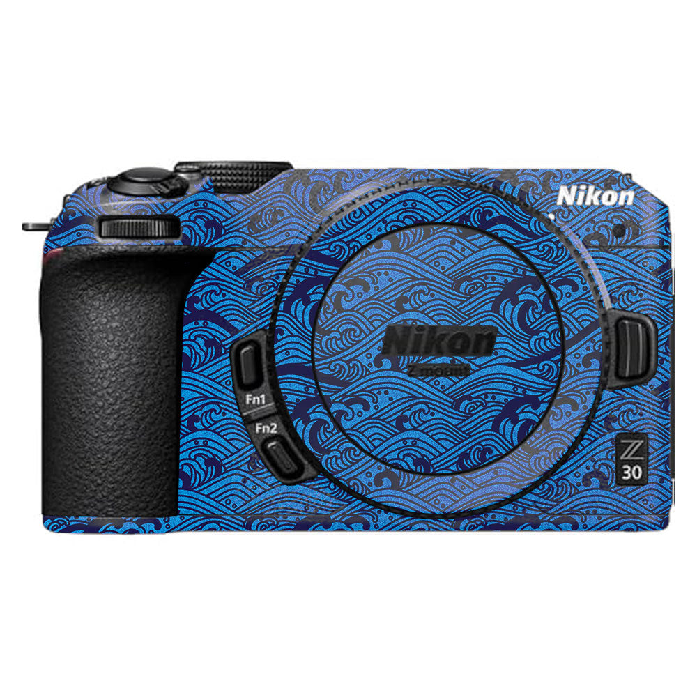 Textured Ocean Wave Blue Nikon Z30 Camera Skin