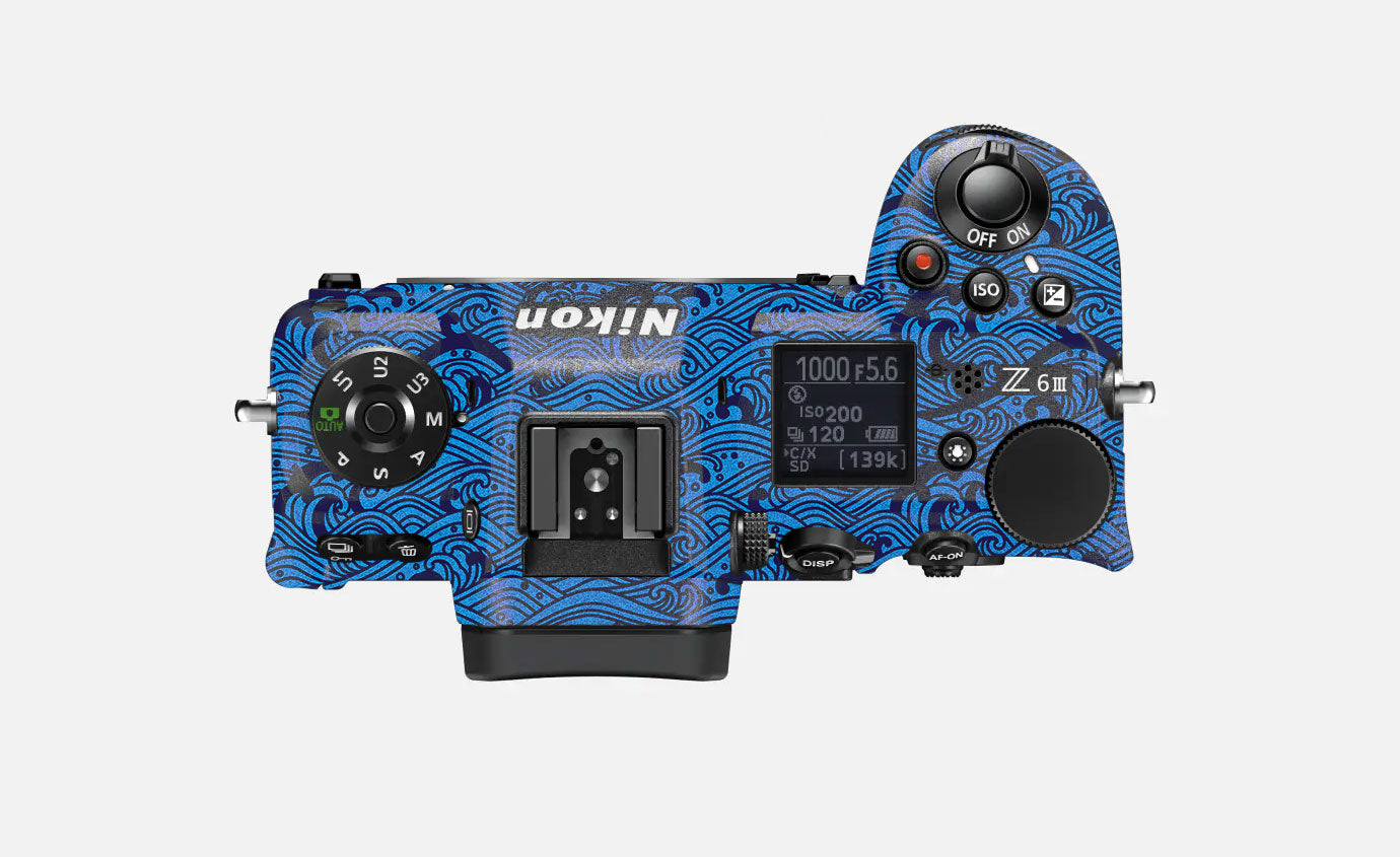 Textured Ocean Wave Blue Nikon Z6 III Camera Skin