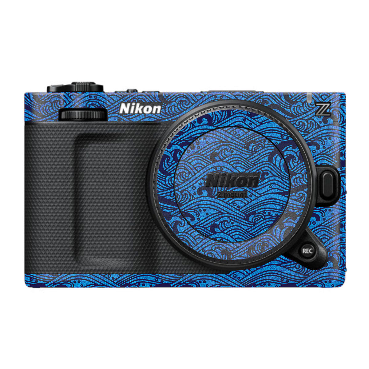 Textured Ocean Wave Blue Nikon ZR Camera Skin