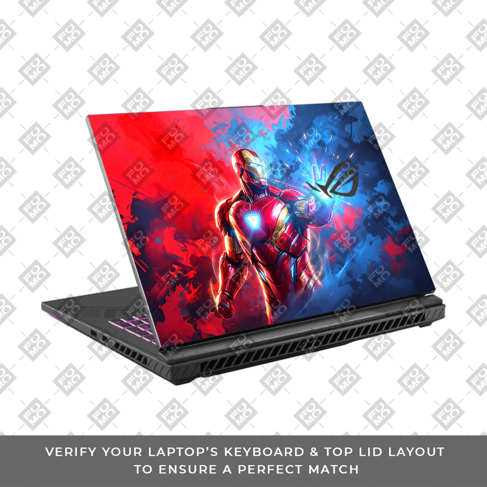 Iron Man Arc Reactor Power Asus ROG Strix G16 G614J Laptop Skin