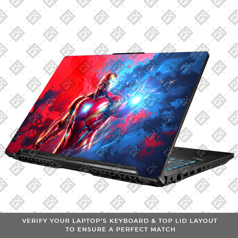 Iron Man Arc Reactor Power Asus TUF Gaming F17 FX706 Laptop Skin