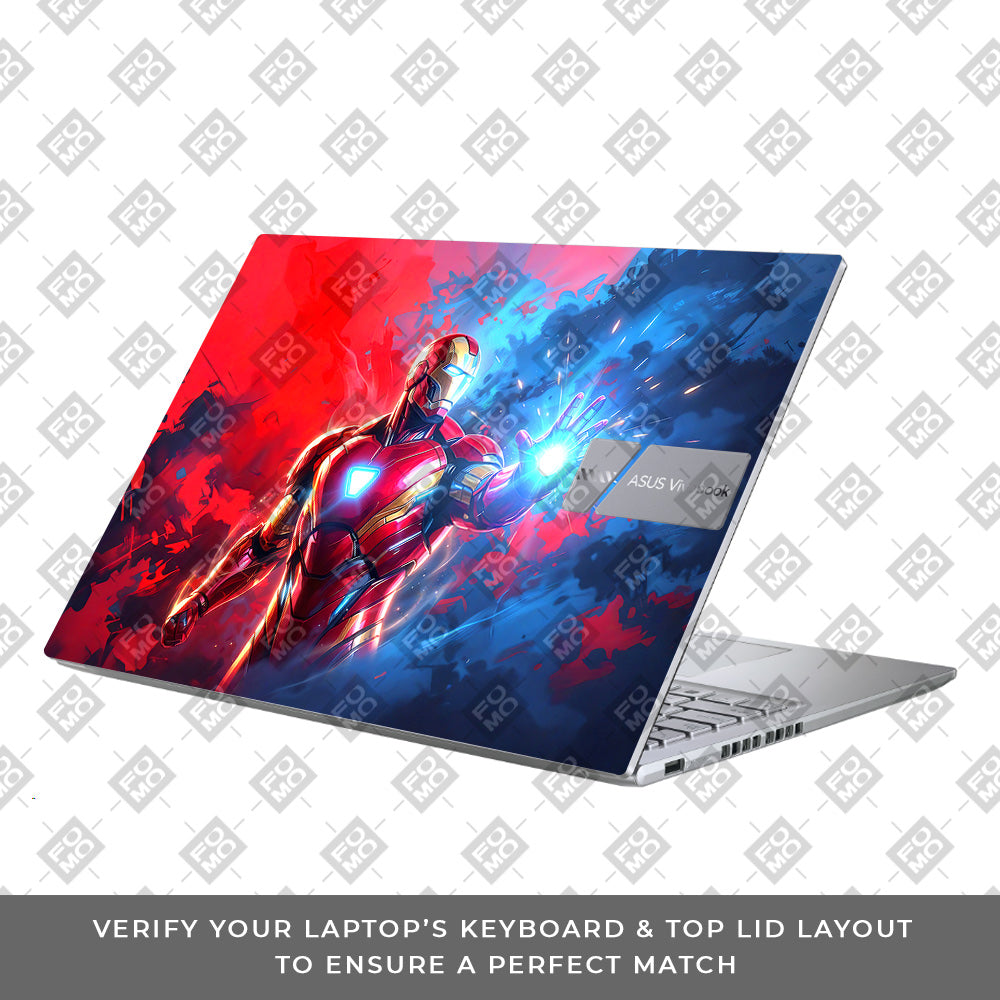 Iron Man Arc Reactor Power Asus Vivobook X1605ZA Laptop Skin