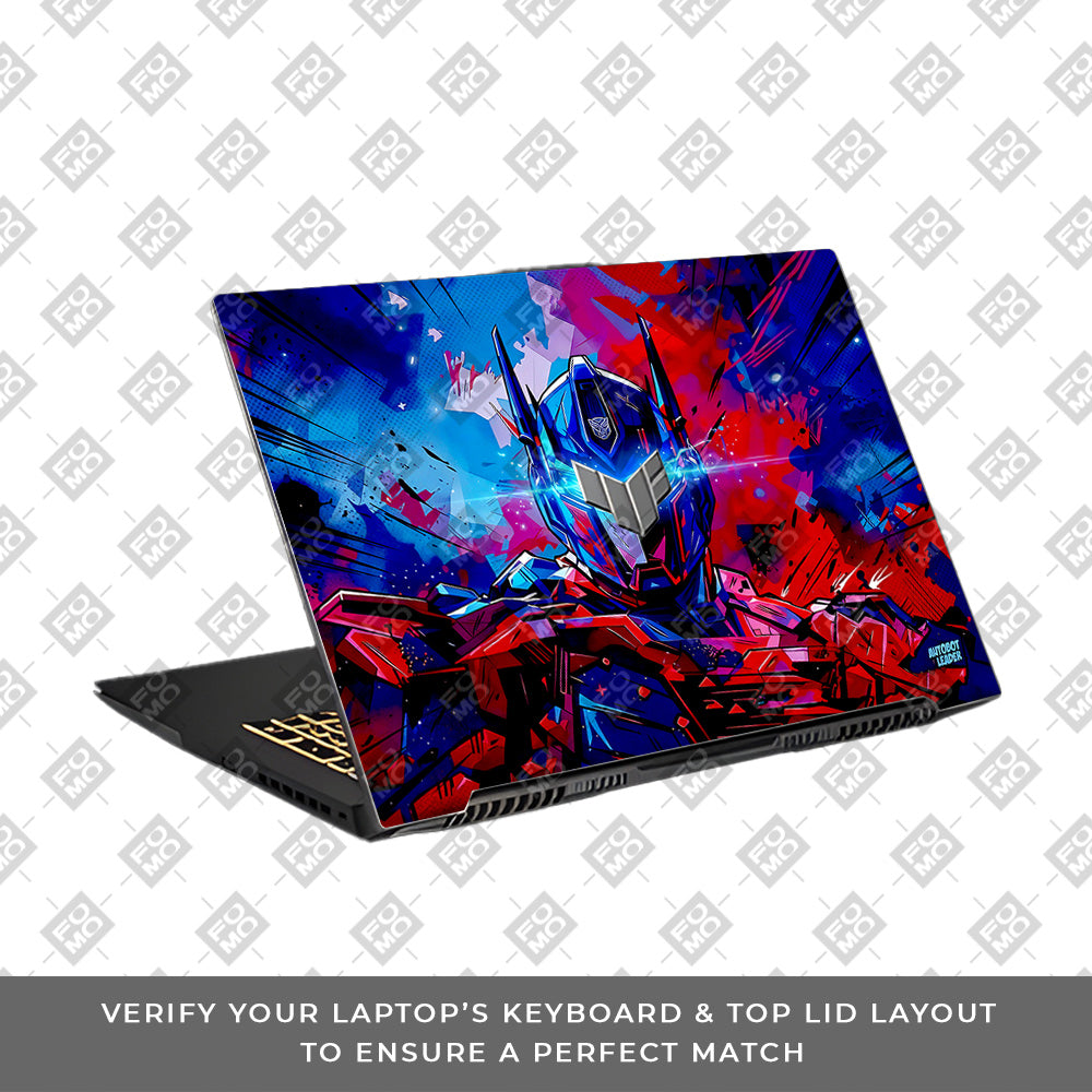 Optimus Prime Transformer Asus TUF Gaming F17 FX707Z Laptop Skin