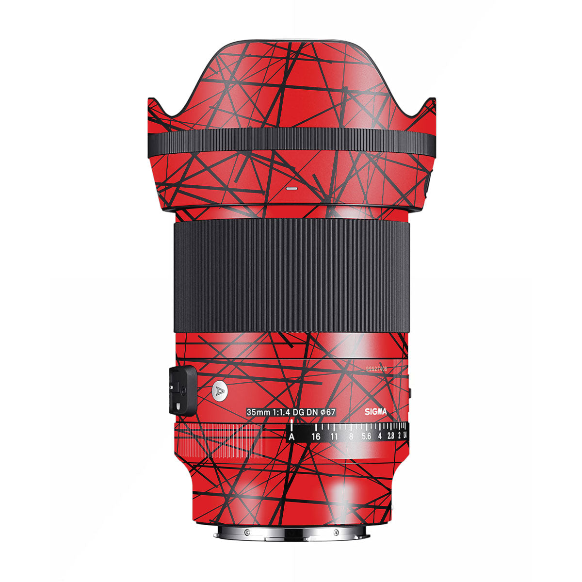 Textured Red Chaos Line Sigma 35mm F/1.4 DG DN Art Camera Lens Skin