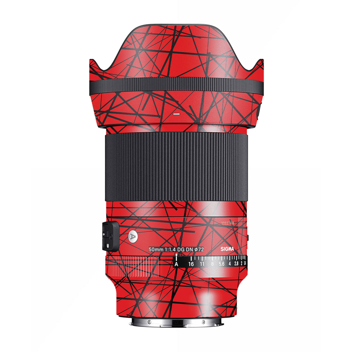 Textured Red Chaos Line Sigma 50mm F/1.4 DG DN Art Sony E Camera Lens Skin