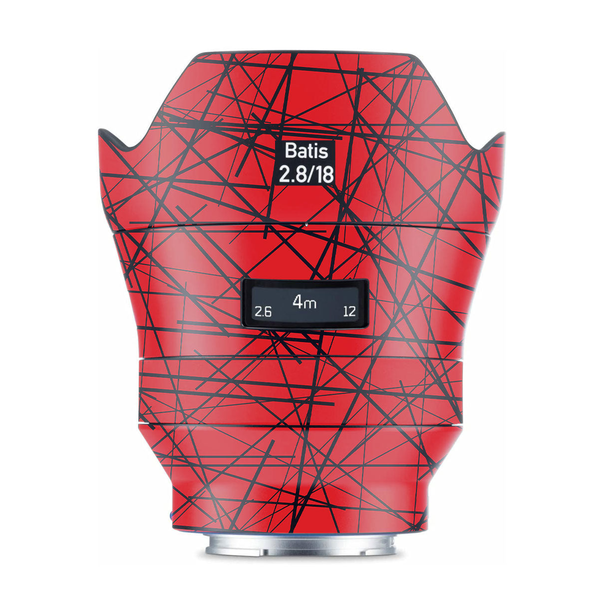 Textured Red Chaos Line Zeiss Batis 18mm F/2.8 Sony E Camera Lens Skin