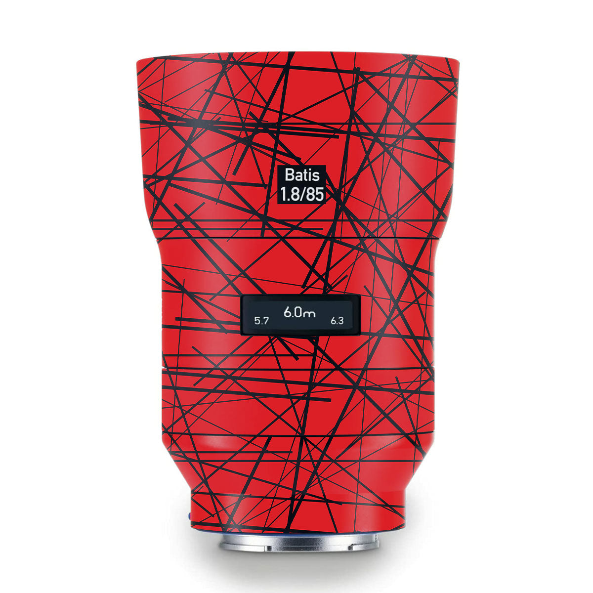 Textured Red Chaos Line Zeiss Batis 85mm F/1.8 Camera Lens Skin