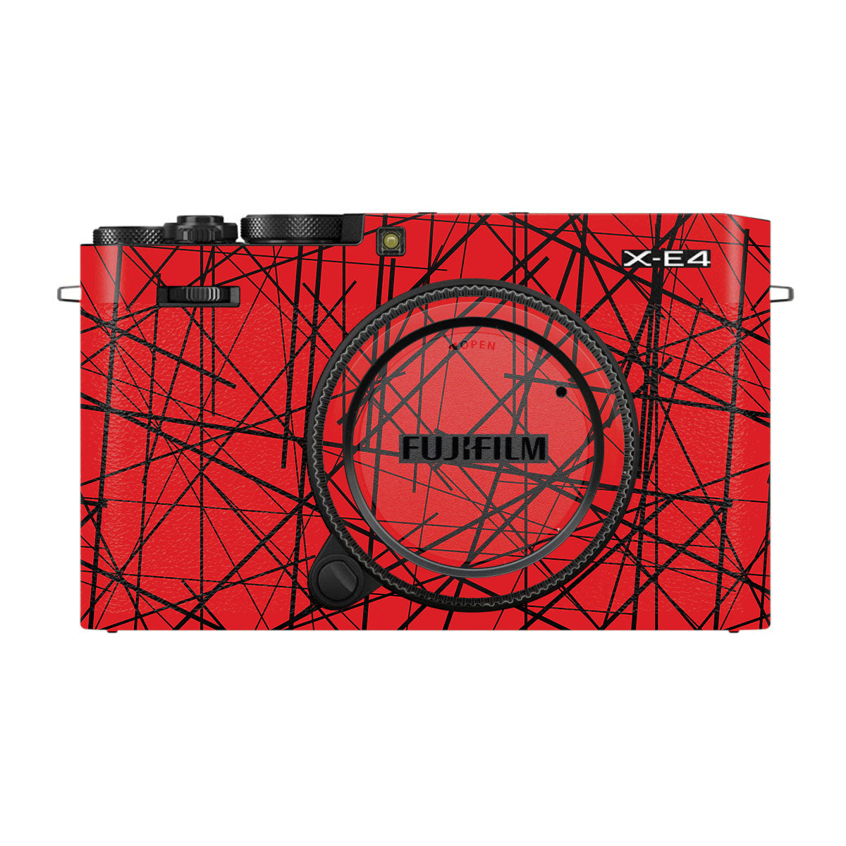 Textured Red Chaos Line FujiFilm X-E4 Camera Skin
