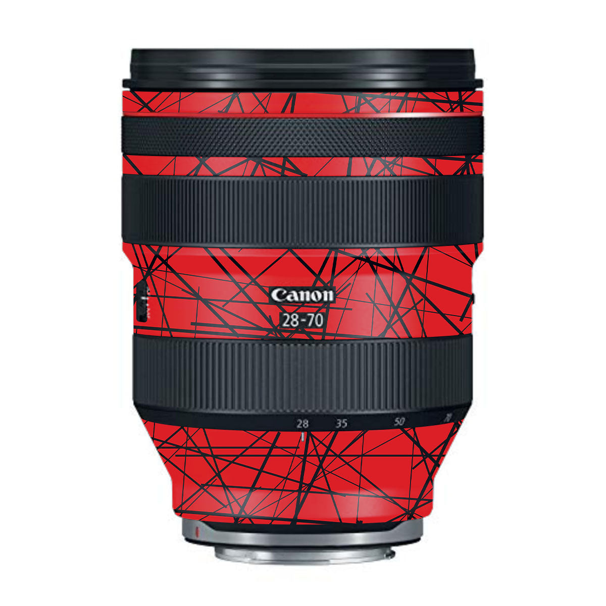 Textured Red Chaos Line Canon RF 28-70mm F/2L USM Camera Lens Skin