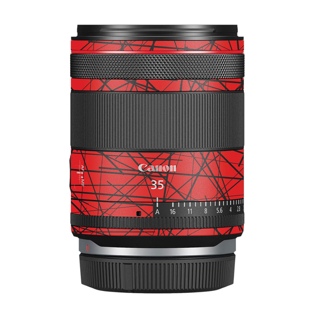 Textured Red Chaos Line Canon RF 35mm F/1.4 VCM Camera Lens Skin