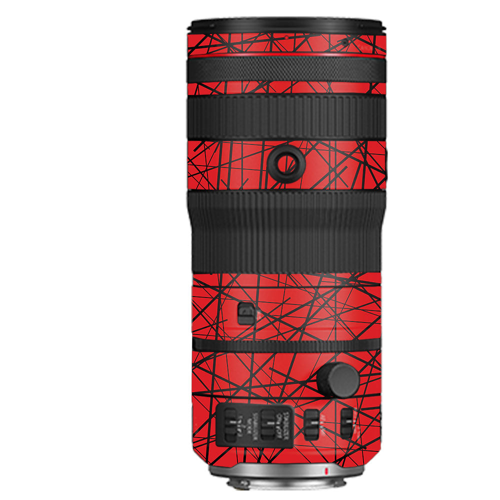 Textured Red Chaos Line Canon RF 70–200mm f/2.8 L IS USM Camera Lens Skin