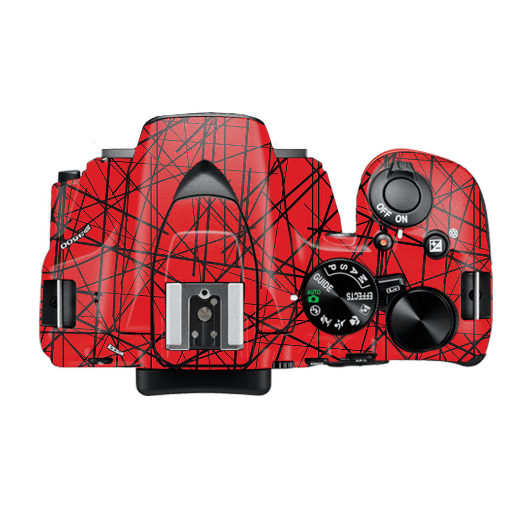 Textured Red Chaos Line Nikon D3500 Camera Skin