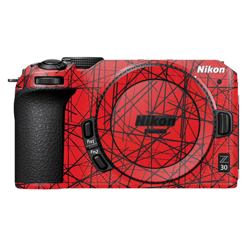 Textured Red Chaos Line Nikon Z30 Camera Skin