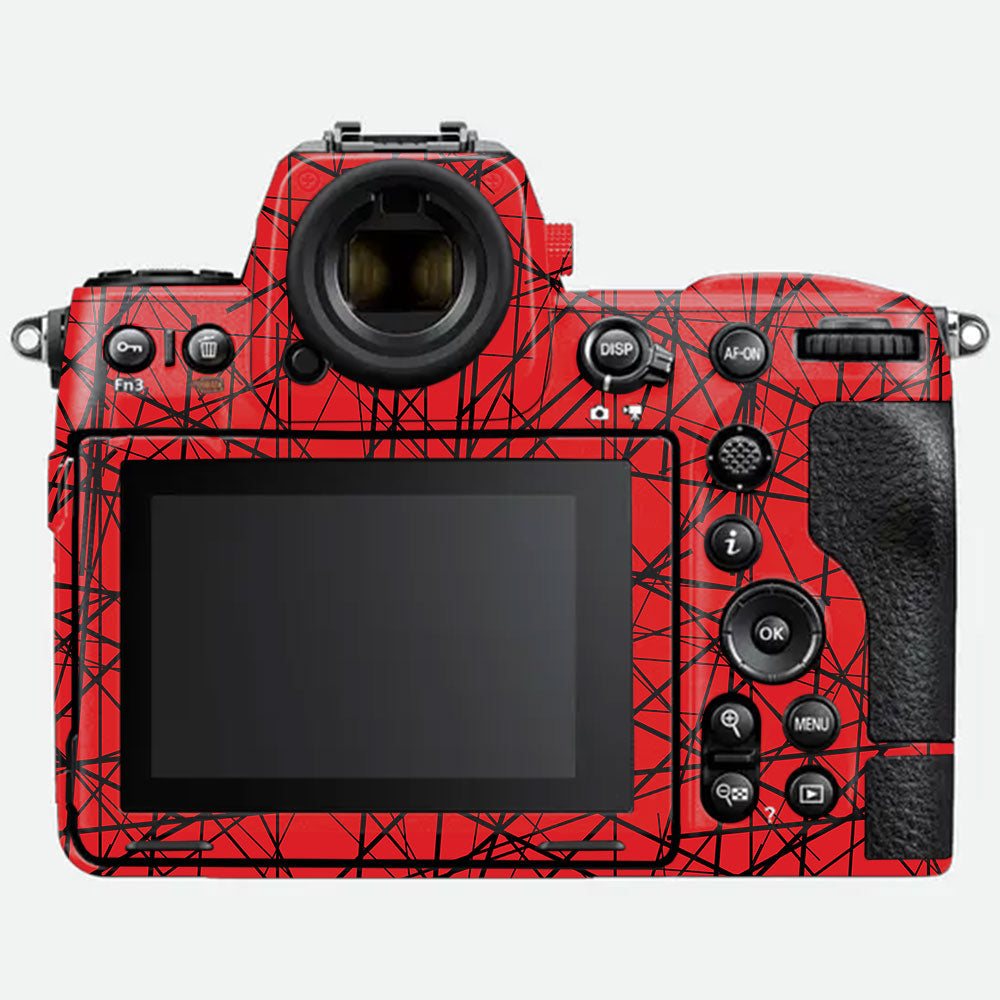 Textured Red Chaos Line Nikon Z8 Camera Skin