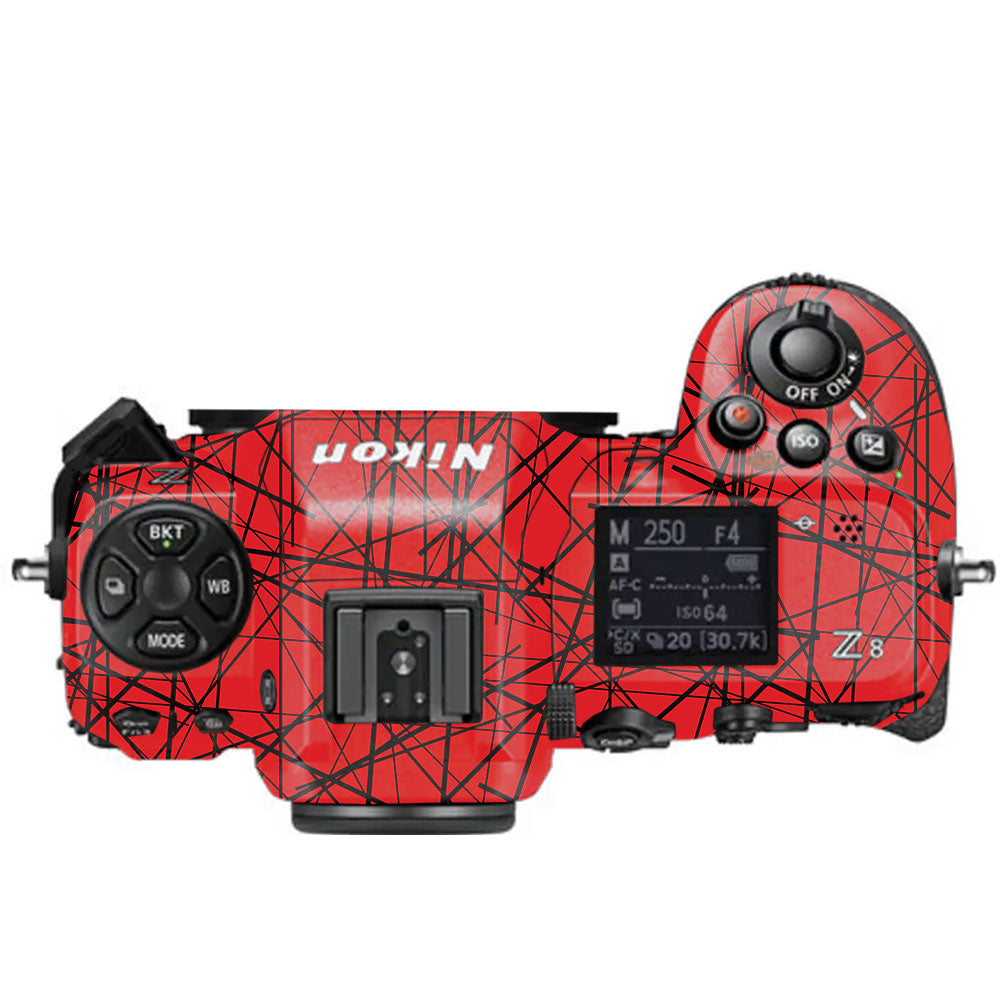 Textured Red Chaos Line Nikon Z8 Camera Skin