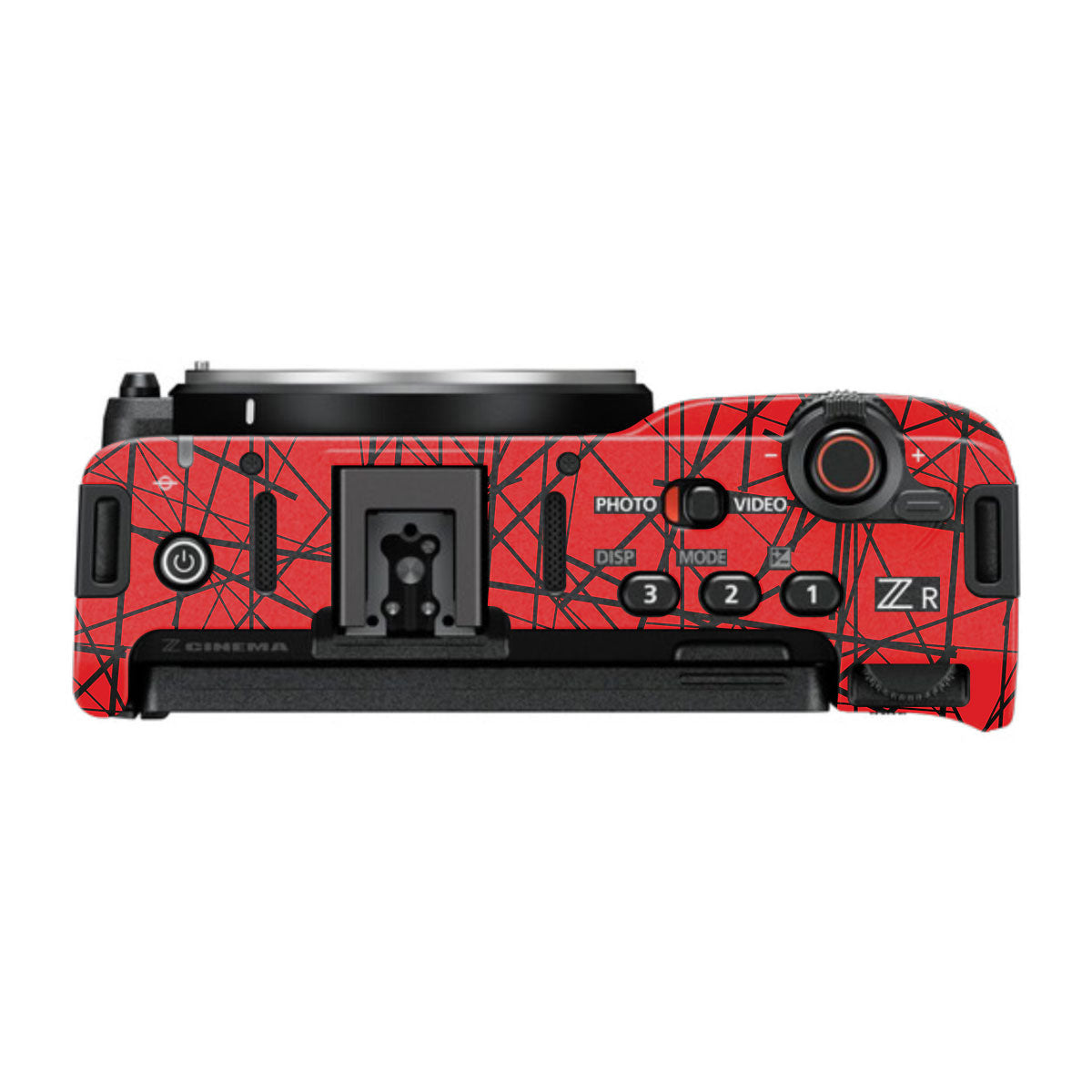 Textured Red Chaos Line Nikon ZR Camera Skin