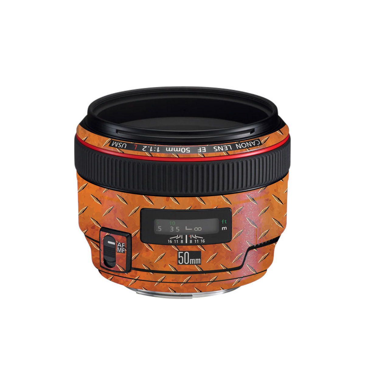 Textured Rust Forge Canon EF 50mm F/1.2 L USM Camera Lens Skin