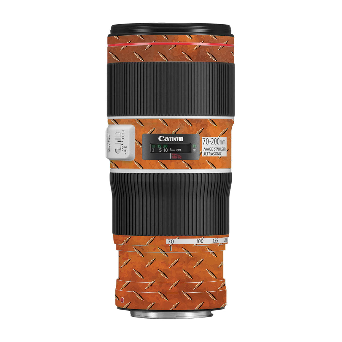Textured Rust Forge Canon EF 70-200 F/4L IS II USM Camera Lens Skin