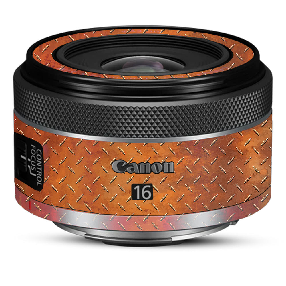 Textured Rust Forge Canon RF 16mm f/2.8 STM Camera Lens Skin