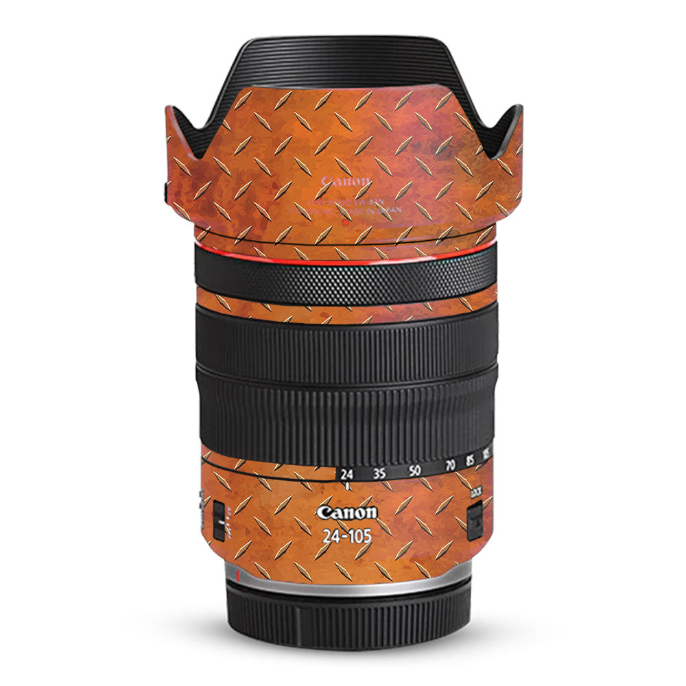 Textured Rust Forge Canon RF 24–105mm f/4L IS USM Camera Lens Skin