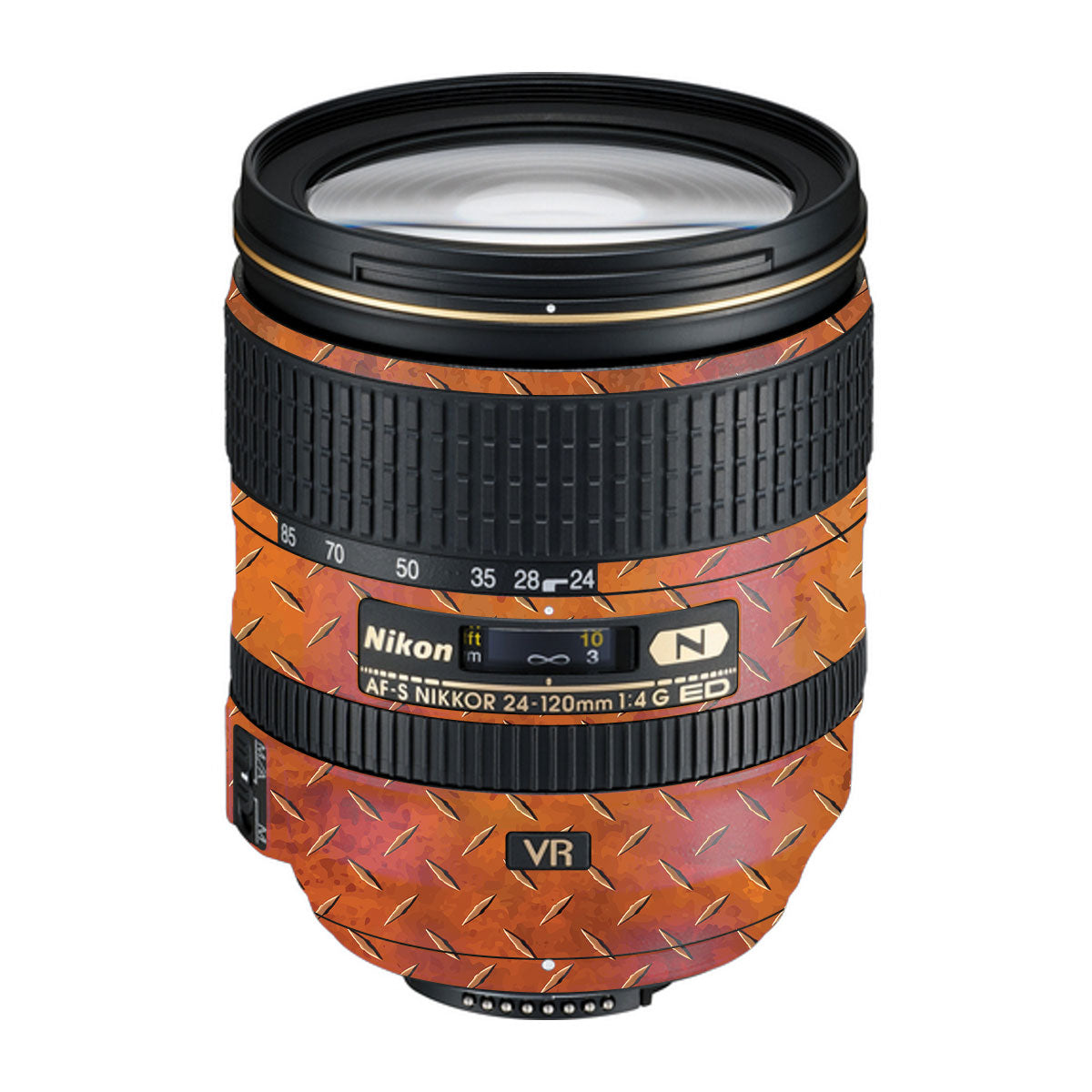 Textured Rust Forge Nikon Nikkor AF-S 24-120mm F4 G ED VR Camera Lens Skin