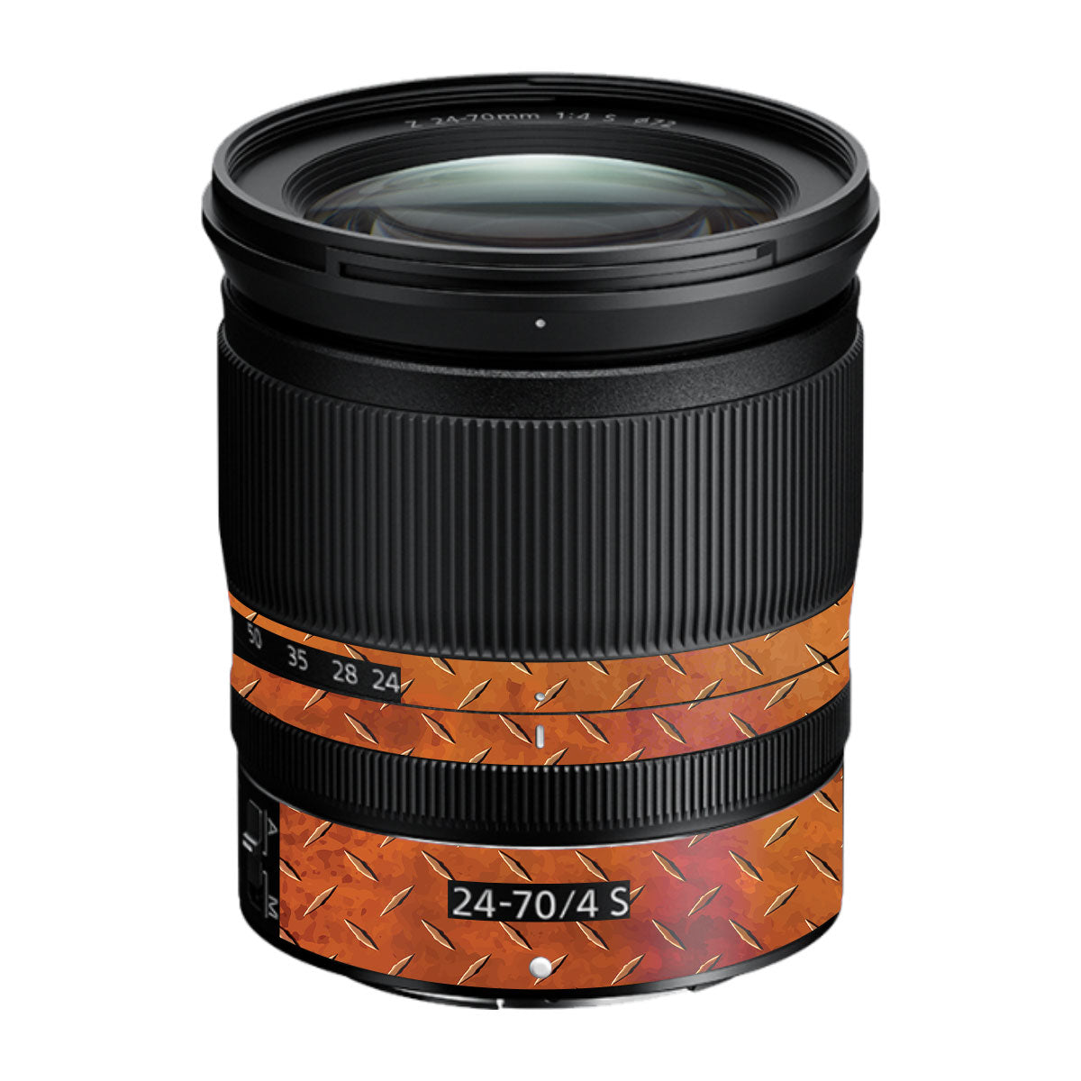 Textured Rust Forge Nikon Nikkor Z 24-70mm F/4 S Camera Lens Skin