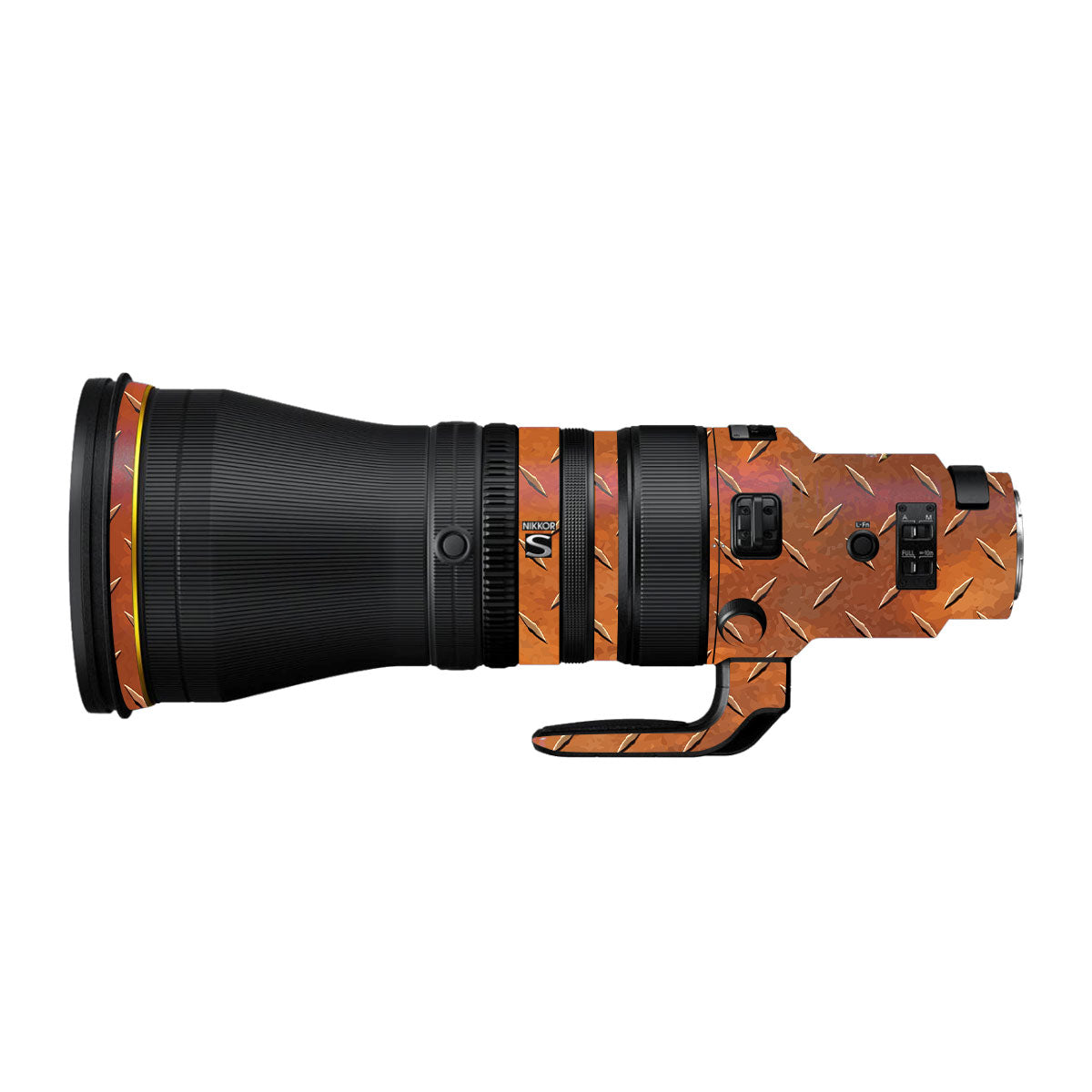 Textured Rust Forge Nikon Nikkor Z 600mm F/4 TC VR S Camera Lens Skin