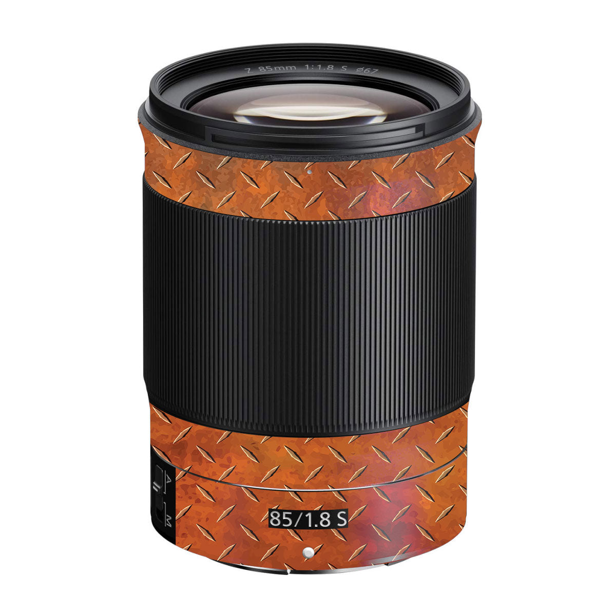 Textured Rust Forge Nikon Nikkor Z 85mm F/1.8 S Camera Lens Skin