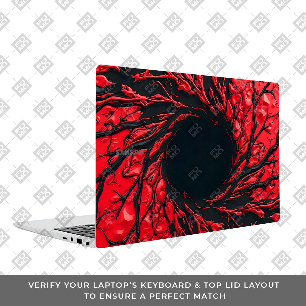 Spiderman Web Red Samsung Galaxy Book 4 15.6 3D Laptop Skin