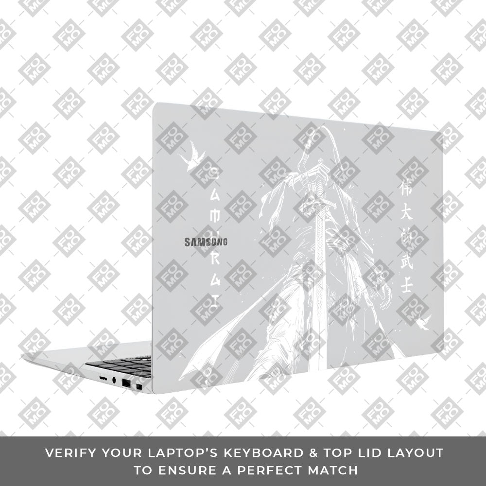 Transparent Ghost Samurai Samsung Galaxy Book 4 15.6 Laptop Skin