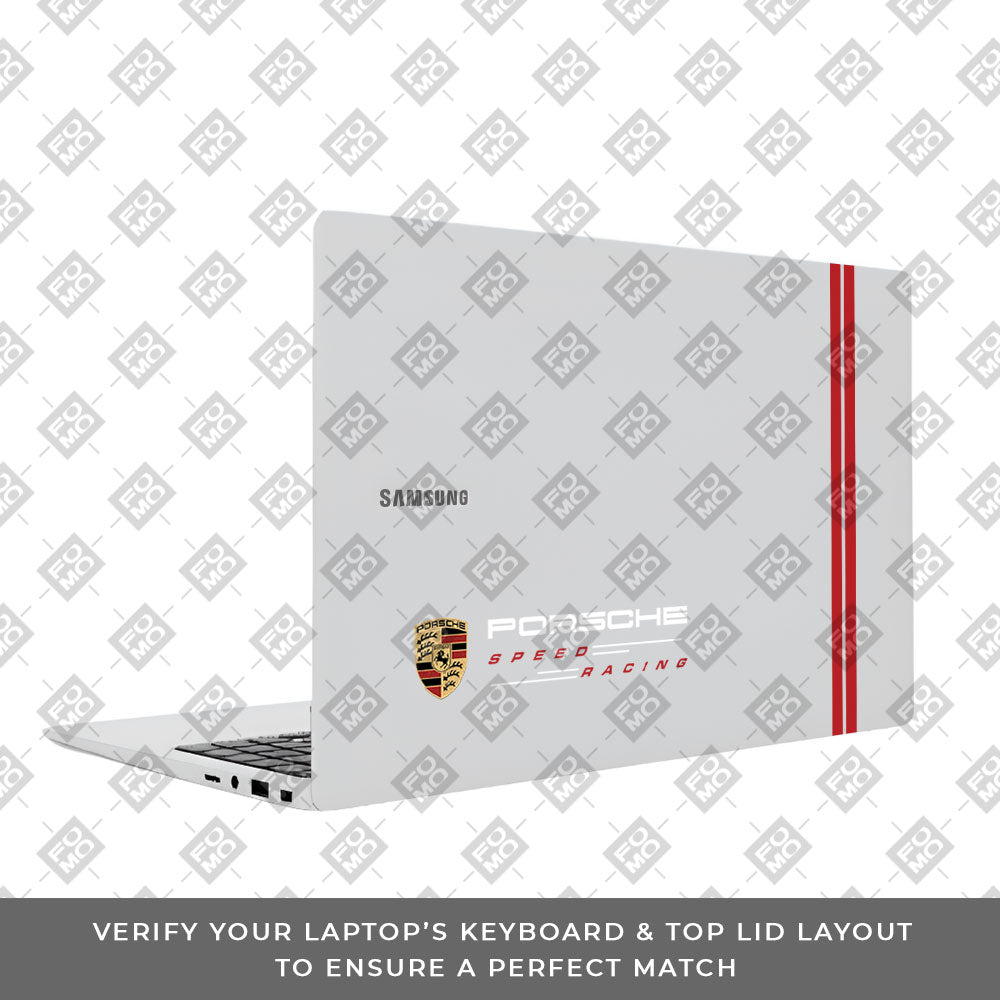 Transparent Porsche Motorsport Graphic Samsung Galaxy Book 4 15.6 Laptop Skin