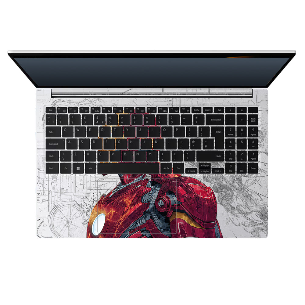 Transparent Futuristic Iron Man Samsung Galaxy Book 4 15.6 Laptop Skin