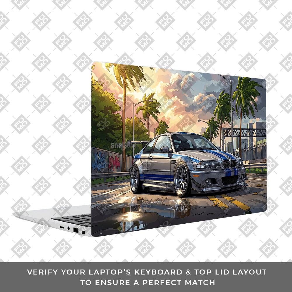Street Icon BMW E46 Drift Legend Samsung Galaxy Book 4 15.6 Laptop Skin