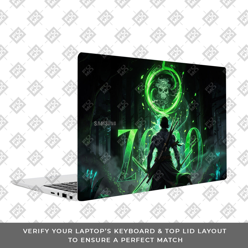 Zoro Green Aura Samsung Galaxy Book 4 15.6 Laptop Skin