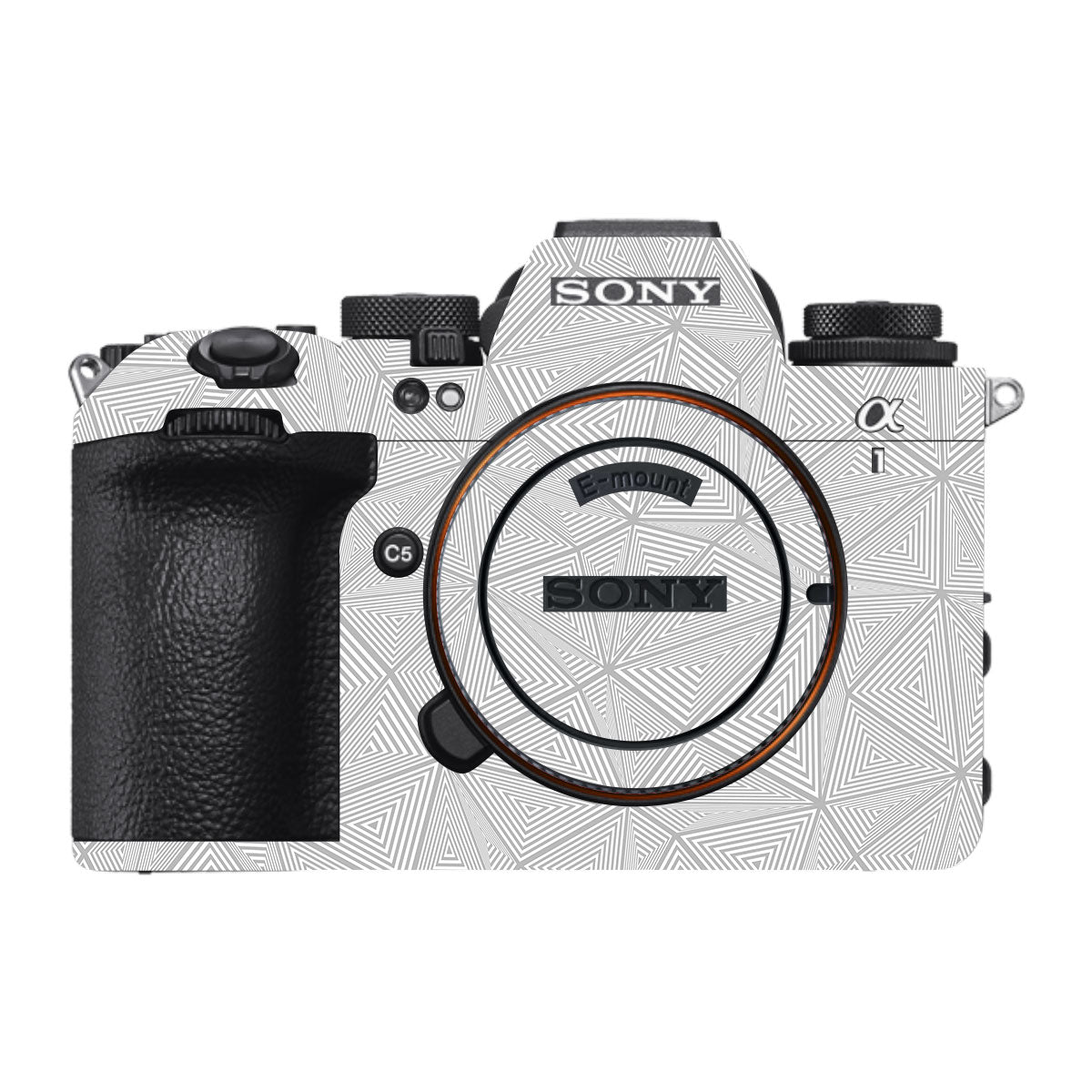 Textured Silver Prism Geometric Sony A1 Mark II Camera Skin