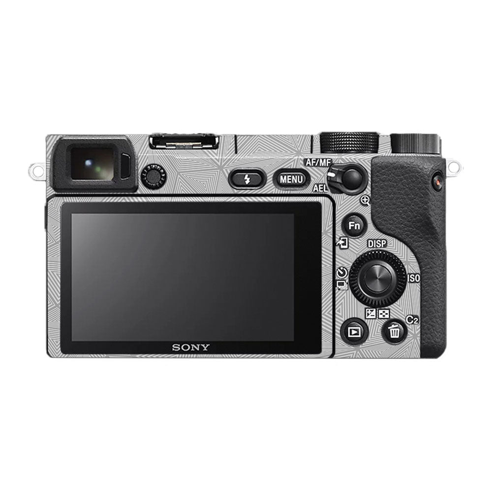 Textured Silver Prism Geometric Sony A6400 Camera Skin