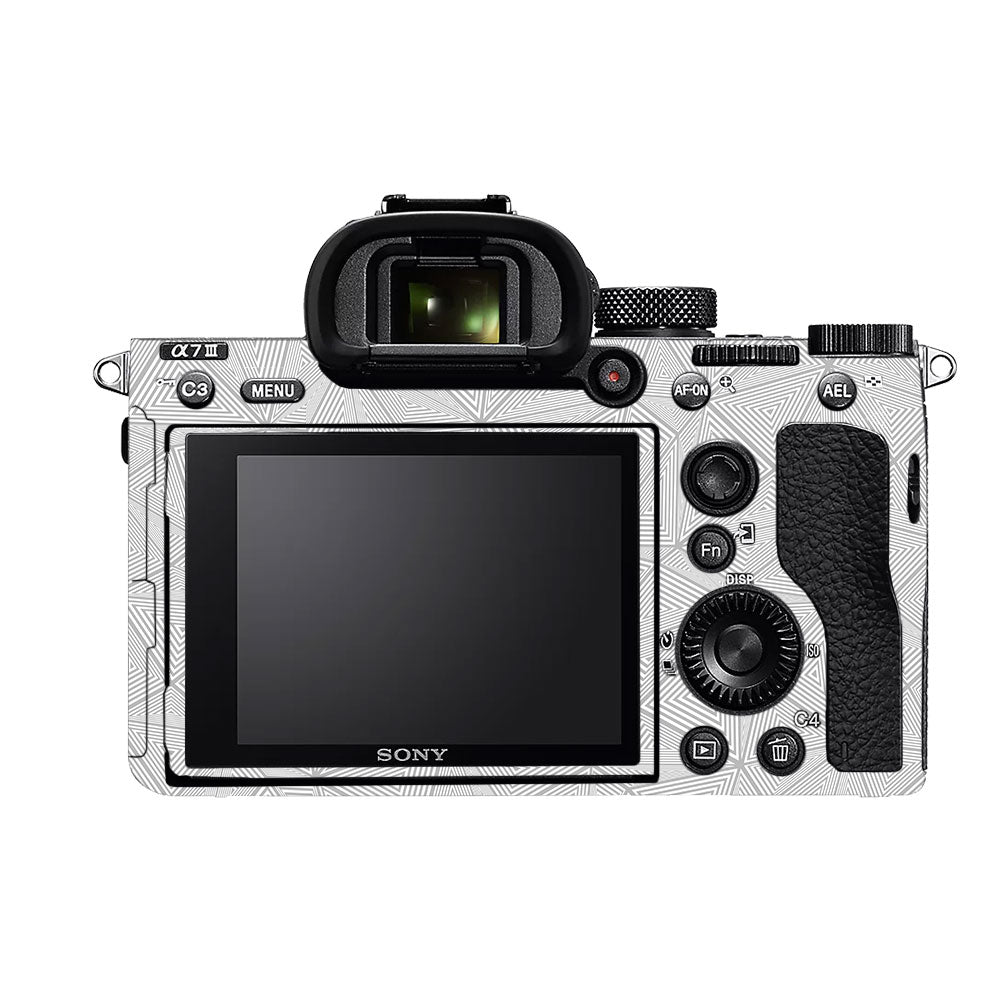 Textured Silver Prism Geometric Sony A7MIII Camera Skin