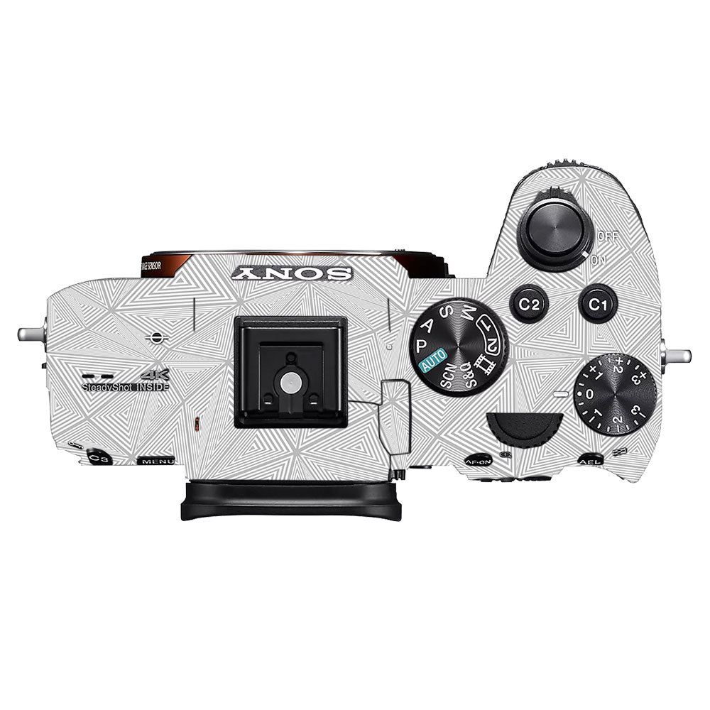 Textured Silver Prism Geometric Sony A7MIII Camera Skin