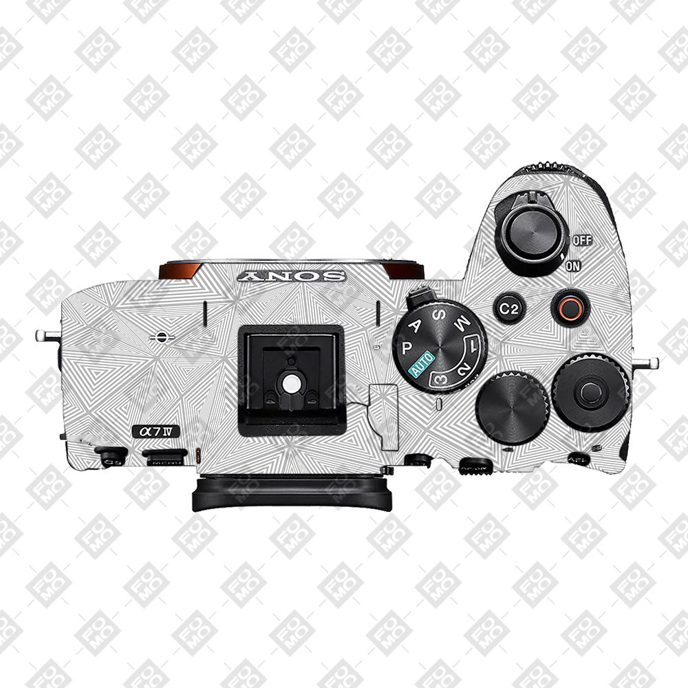 Textured Silver Prism Geometric Sony A7MIV Camera Skin