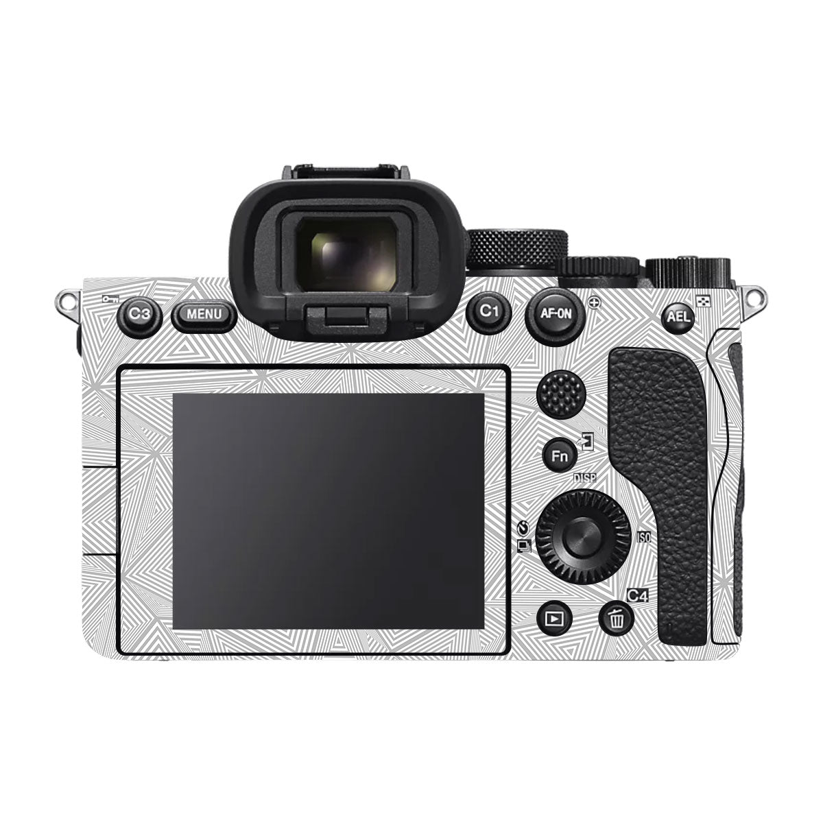 Textured Silver Prism Geometric Sony A7R II Camera Skin