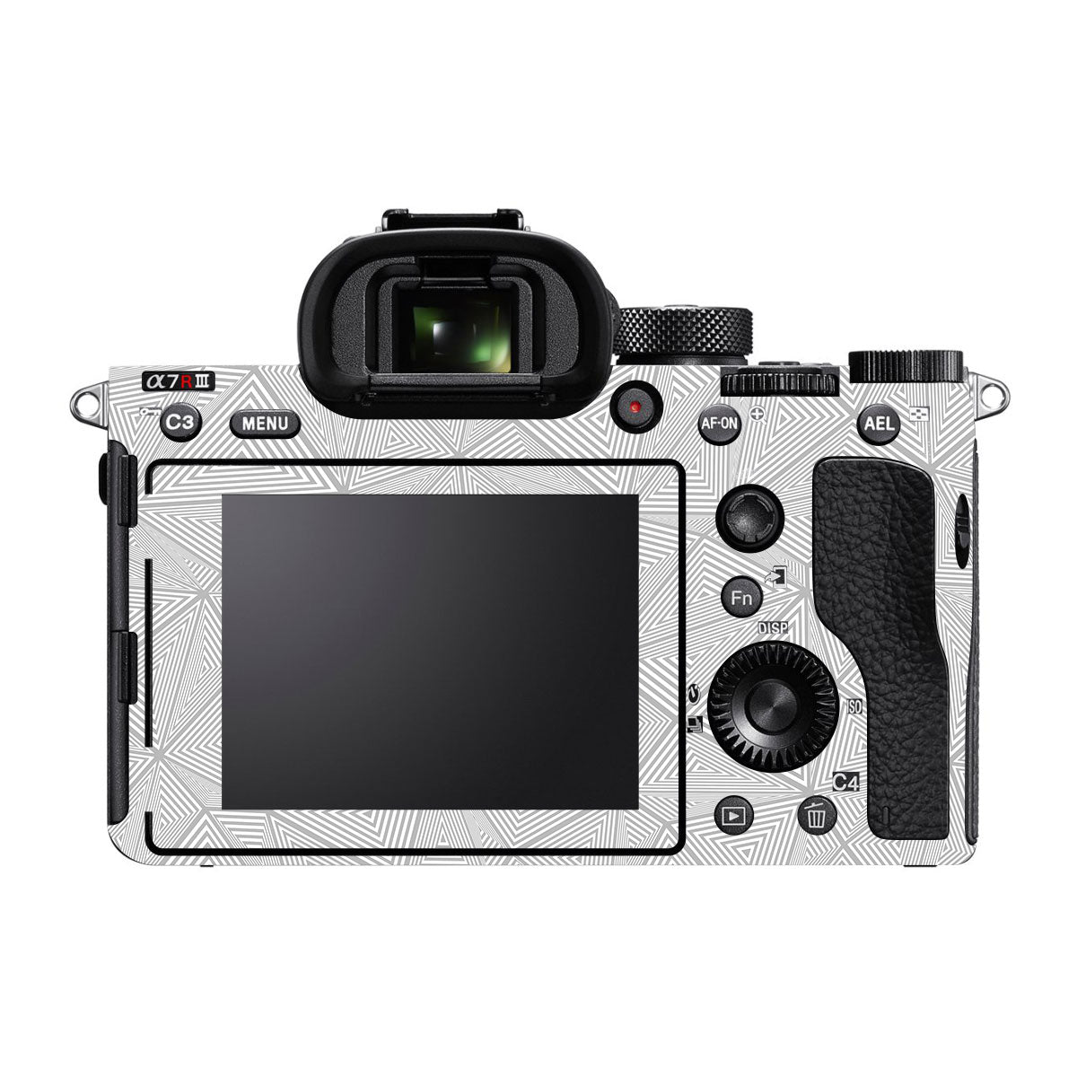 Textured Silver Prism Geometric Sony A7R IV Camera Skin