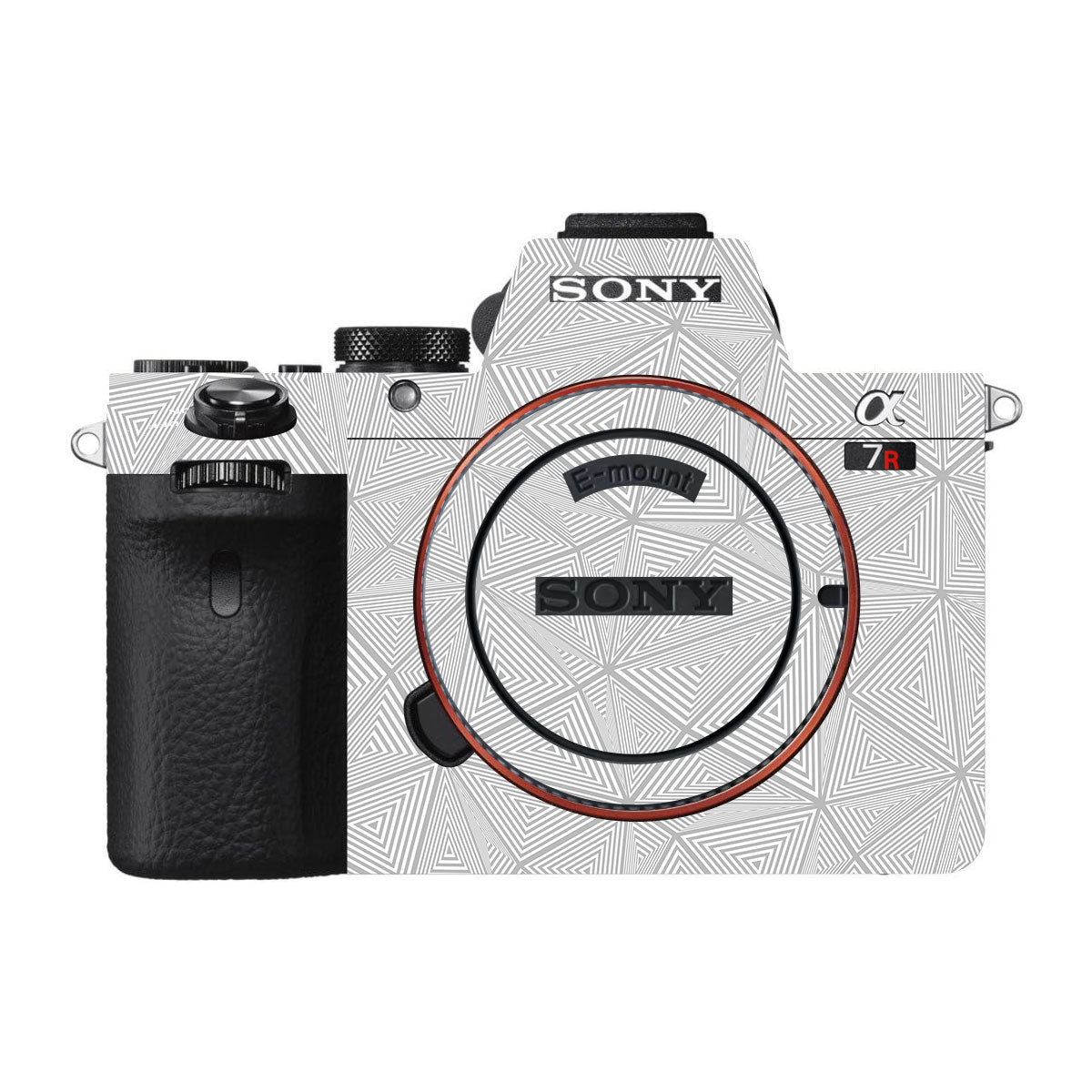 Textured Silver Prism Geometric Sony A7R IV Camera Skin
